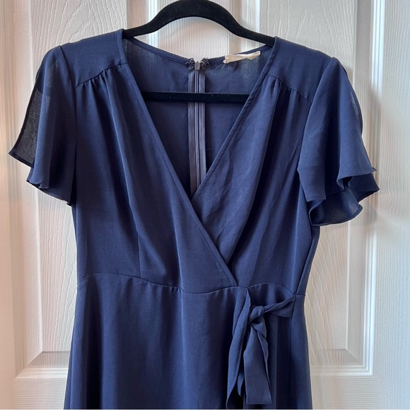 ⭐️ Altar’d State Roxana Navy Wrap Dress Fun and Flirty Size MEDIUM - Picture 8 of 14